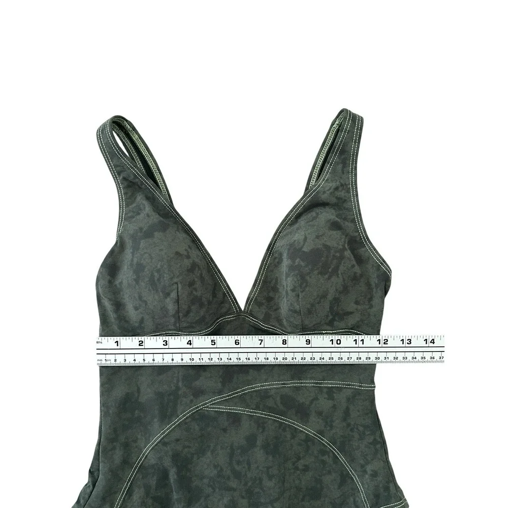 MagicSuit Swimsuit Women's Size 10 Green Faux Suede One Piece‎ Beach Vacation